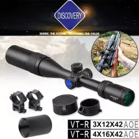 ORIGINAL Discovery กล้องติดปืนยาว VT-R 4-16x42 AOE / VT-R 3-12x42 AOE High Shock Proof Scope (สินค้าเกรดสูงAAA รับประกันคุณภาพค่ะ)ฟรี ด้ามจับ 11 มม. และฝาปิด พลัส ท่อลดแสง