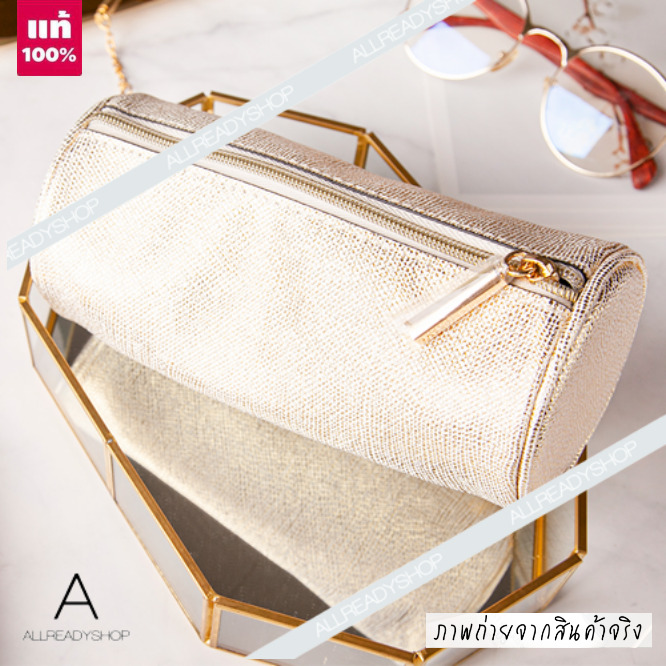best-seller-ของแท้-รุ่นใหม่-estee-lauder-re-nutriv-gold-cylinder-handbag-gold-bag-กระเป๋าอเนกประสงค์สีทองสุดพรีเมียมจาก-estee-lauder