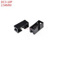 10ชิ้น Dc3-10p 2.54มม Pitch Jtag Isp ซ็อกเก็ตชายตรง Idc Box Headers ขั้วต่อแผ่นวงจรพิมพ์สองแถว2x5pin Dc3 10 Pin 10 P Header