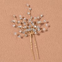 Golden Diamond Hairpin Headdress Comb Back Comb Hair Accessories Bridal Wedding Hair Decoration LL 17