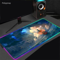 900x400 Anime RGB Mouse Pad Large Gaming Cartoon Mouse Mat LED Lighting Mousepad Gamer Computer Desk Mats Table Car