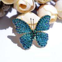 Luxury Shining Butterfly Animal Delicate Rhinestone Women Brooch Insect Clothing Brooches Wedding Accessories