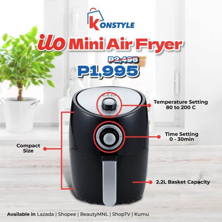 ilo 2.2L Mini Air Fryer Lazada PH