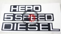 สติ๊กเกอร์ ฝาท้าย โตโยต้า ฮีโร่ ปี 84-86 "HERO 5 SPEED DIESEL" TOYOTA HERO 1884-1886 โกดังอะไหล่ยนต์ อะไหล่ยนต์ รถยนต์