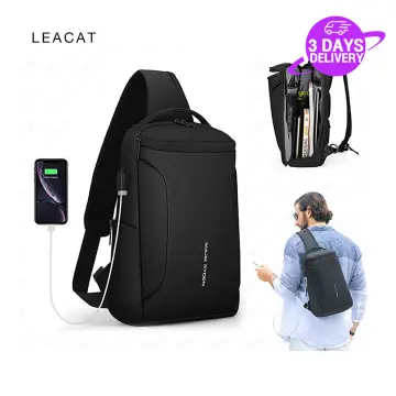 Leacat 3 in 1 bag Men Crossbody Bag Large Capacity Messenger Bag Street  Trendy Tactical Shoulder Bags Military Hip Hop Streetwear Bag 123