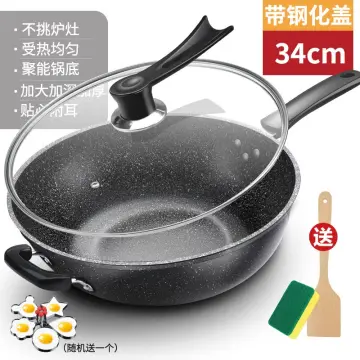 32cm Chinese Handmade Iron Wok Non-stick Non-coating Wok Kitchen