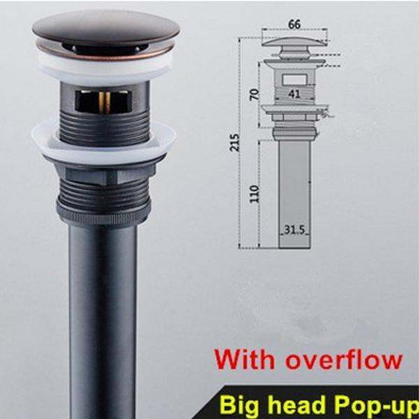 Biggers Black bronze copper bathroom wash basin drainers water drainer