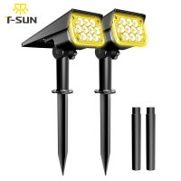 TSUN 2PACK Solar Light Outdoor 3000K6000kRGBGREEN Solar Garden Light IP65 Solar Spotlight For Landscape Path Solar Wall Light