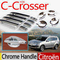 สำหรับ Citroen C-Crosser Chrome Handle ครอบคลุม Trim ชุด4P 2012-2017คุณภาพดีรถอุปกรณ์เสริมสติกเกอร์รถจัดแต่งทรงผม C-Crosser