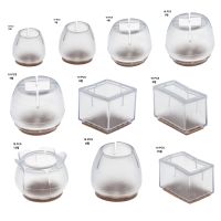 ◕ 10Pc Kitchen Patio Chairs Legs Protectors Anti Slip Silicone Feet Cups Reusable Furniture Pads Hardware Chair Table Leg End Caps