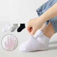 5 Pairs/Lot 2023 Summer New Children Cotton Socks Fashion Black White Gray For 1-12 Years Kids Teen Student Baby Girl Boy Socks