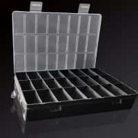 Practical 24 Grids Compartment Plastic Storage Box Jewelry Earring Bead Screw Holder Case Display Organizer Container