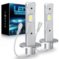 ใหม่2ชิ้น H3 H1ไฟหน้ารถมอเตอร์ไซค์แบบ Led หลอดไฟขนาดเล็กดีไซน์ไร้สายสำหรับโคมไฟ Led รถยนต์ชิปแบบไม่มีพัดลม Csp 7035 13000lm Ip68สีขาว6000K