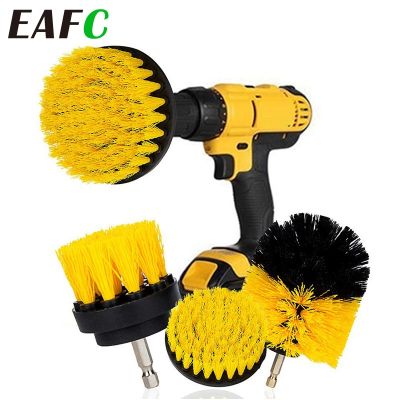 【CC】 3Pcs/Set Electric Scrubber DrillBrush 2/3.5/4  39;  39; Plastic Round Cleaning for Glass Car Tires Brushes