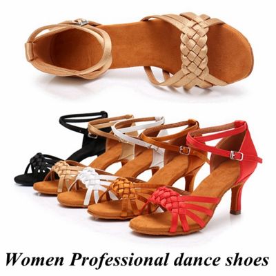 รองเท้าส้นสูงผู้หญิงแบบใหม่,พื้นรองเท้านุ่มรองเท้าเต้นมืออาชีพในร่มเงียบละตินรองเท้าพลาสติกห้องบอลลูมแทงโก้ (2นิ้ว/ส้น2.7in)