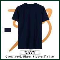 เสื้อยืดสีพื้น [Basic Series-Navy] ผ้านุ่มเรียบลื่น! ไม่ยับ! ไม่ย้วย!