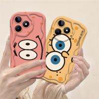 เคส Hp C53 Realme C51 C55 9i C31 C20 C30 C17 C31 C12 Realme 10 5 3D 6 8i 8Pro 8 5 6i 6S C11 C35 C15 C3น่ารักการ์ตูน Spongebob ขอบคลื่น TPU เคสครอบโทรศัพท์ ICasing