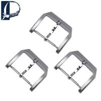 ▧▽ PESNO Silver18mm Stainless Steel Pin Tang Buckle Fiber Drawing Process Watch Clasp For IWC Portofino Chronogroph Band Strap