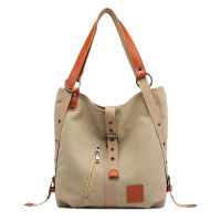 Women Canvas Shoulder Bag Fashion Simple Large Capacity Messenger Bag Atmosphere