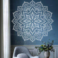 60 ซม.-100 ซม.Stencil สำหรับภาพวาด Big Mandala ขนาดใหญ่พิเศษ Wall แม่แบบดอกไม้ผนังสีอิฐแม่แบบรูปแบบ S096-mu xuan trade