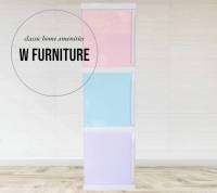 Wfurniture?ตู้พลาสติกน็อคดาวน์อเนกประสงค์ 3ชั้น ?มือจับข้าง/ฝาสวิง ✅รุ่น Tower Box ?สีPastel ❗️❗️สินค้าพร้อมส่ง❗️❗️