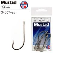 ต้นกำเนิด Mustad Norway ตะขอตกปลาตะขอคาร์บอนสูง,8-8/0 #,34007SS