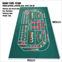 เสื่อ Craps 180X90Cm ผ้าโต๊ะเล่นเกมลูกเต๋าโต๊ะคาสิโนพิมพ์อย่างสวยงามไม่ปิดผ้าสีมีความทนทาน