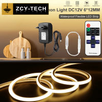 ZCY แถบไฟ LED DC12V แสงนีออน LED โคมไฟกลางคืนพร้อมรีโมทคอนโทรล RF SMD 2835 120 Led/ เมตรยืดหยุ่นเชือกหลอดโคมไฟกันน้ำแสงเทพนิยายสำหรับบ้านคริสต์มาสกลางแจ้งตกแต่ง