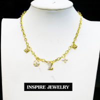 Inspire Jewelry ,ชุดเซ็ทสร้อยคอ และสร้อยข้อมือ ห้อยตุ้งติ้ง งานแฟชั่นอินเทรน ฟรีไซด์ ปรับเองได้ทั้วสร้อยคอและสร้อยข้อมือ