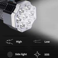 ไฟสปอตไลท์ไฟฉายแบบพกพา7LED + COB 400LM,สินค้ามาใหม่ไฟฉายชาร์จไฟได้ USB