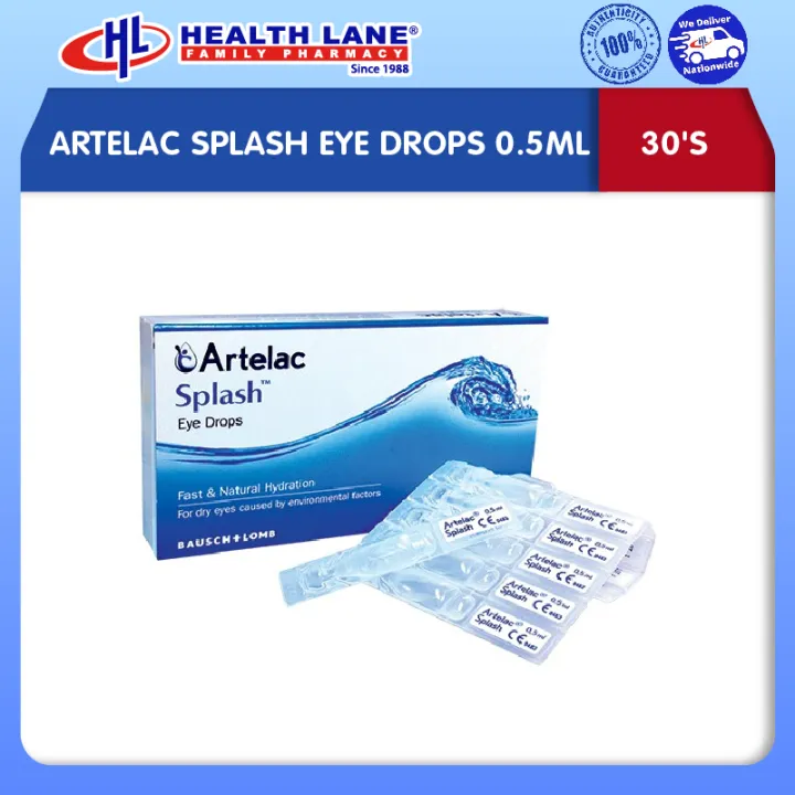 ARTELAC SPLASH EYE DROPS 0.5ML X 30'S Lazada