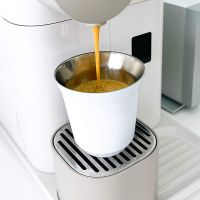 【YF】 Aço inoxidável Double Layer Copo de café anti-escaldante Cápsula leite Espresso Cup Set Bar Barista Tools 80ml