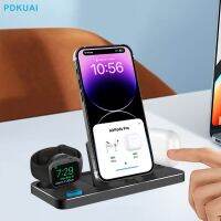 ZZOOI 3 In 1 10W Wireless Charger Stand Dock For Apple Watch 8 7 SE AirPods Pro iPhone 14 13 12 11 XS XR X 8 Induction Fast Charger