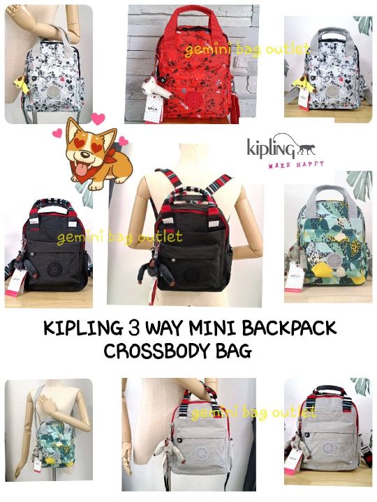 ส่งฟรี-ems-ของแท้-พร้อมส่งค่ะ-9-นิ้ว-kipling-3-ways-mini-backpack-amp-crossbody-bag