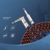 AWG24 10 FT 3 Meter 20FT 6 Meter Noise Isolation Audio Cable for Electric Guitar Bass Line 6.35mm Straight Angle Wire