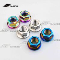 2pcs/ titanium alloy flange nut M12p1.25 motorcycle axle modification nut Nails  Screws Fasteners