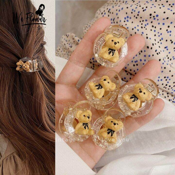 We Flower Vintage Acrylic Little Bear Small Hair Claw Clips for Women Girls Hair Barrettes Styling Accessories We Flower Vintage Acrylic Little Bear Small Hair Claw Clips for Women Girls Hair Barrettes Styling Accessories
