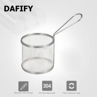 DAFIFY Mini Round Stainless Steel Fry Basket Server เครื่องมือทำอาหาร4 Pack