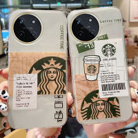 เคสโทรศัพท์ Realme โปร่งใสแฟชั่น Realme11 NFC 11G 4G 5G รูปถ้วยกาแฟบางเฉียบนุ่มปลอกซิลิโคน Oppo Realme 11 Nfc Realme11 4G 5G