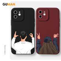 【Great. Cell phone case】[เยี่ยมมากเคสโทรศัพท์มือถือชุดคู่ GUMAN เคสนิ่มลายตลกน่ารักสำหรับ iPhone 14 13 12 11 Pro Max SE 2020 X XR XS 8 7 Ip Plus XYB482เคสใส่โทรศัพท์