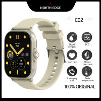 NORTH EDGE E02 ECG นาฬิกาอัจฉริยะเพื่อสุขภาพ ECG, HR, SPO2, BP Sport Smartwatch IP67เข้ากันได้กับระบบ Android IOS