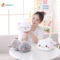 ENDOFF สำหรับเด็ก น่ารัก Kawaii นุ่ม การ์ตูน 30 ซม. 50 ซม. ของเล่นยัดไส้ ตุ๊กตาแมว แมวโกหก ของเล่นตุ๊กตา