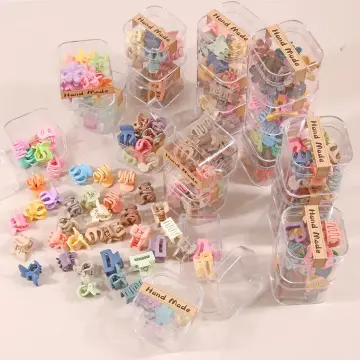 Lovely Beads Hairpin For Girls Candy Colors Plastic Mini Hair