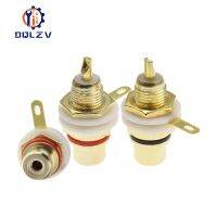 Panel Mount Gold Plated RCA Female Plug Jack Audio Socket Amplifier Chassis Phono Connector With Nut Solder Cup