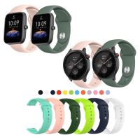 Sport soft silicone Band For For Huami Amazfit Bip 3 GTS 4 GTR mini 4 3 2e 2 20mm 22mm smartwatch strap 【BYUE】