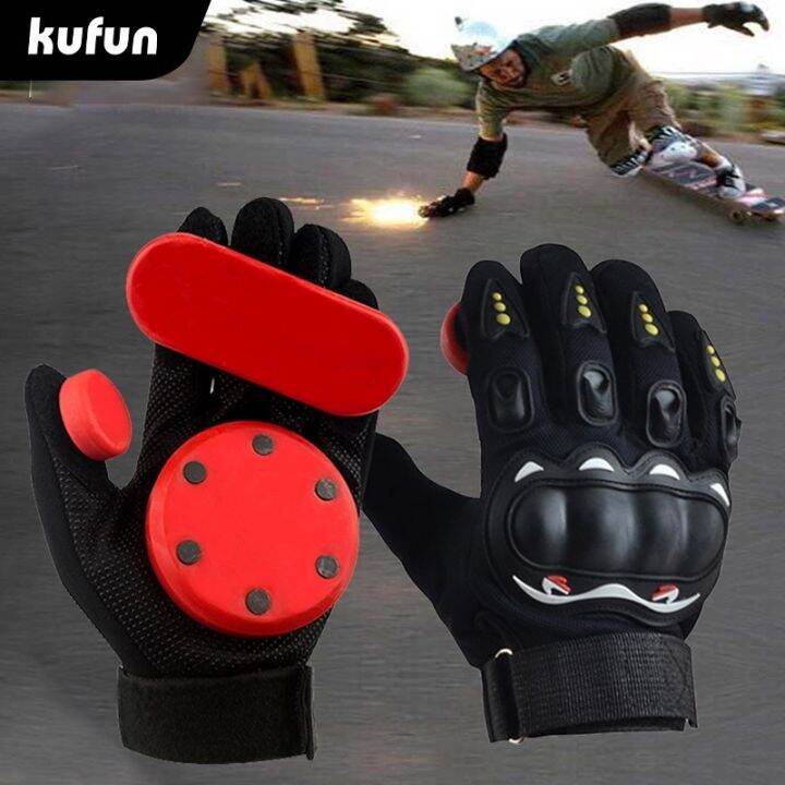 KUFUN Skateboard Gloves Downhill Longboard Slide Gloves With Slid