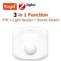 Tuya Wifi Zigbee Human Infrared Motion Detector 3 In 1 Function PIR+ Light Sensor + Scene Switch High Precision Ultra Low Power