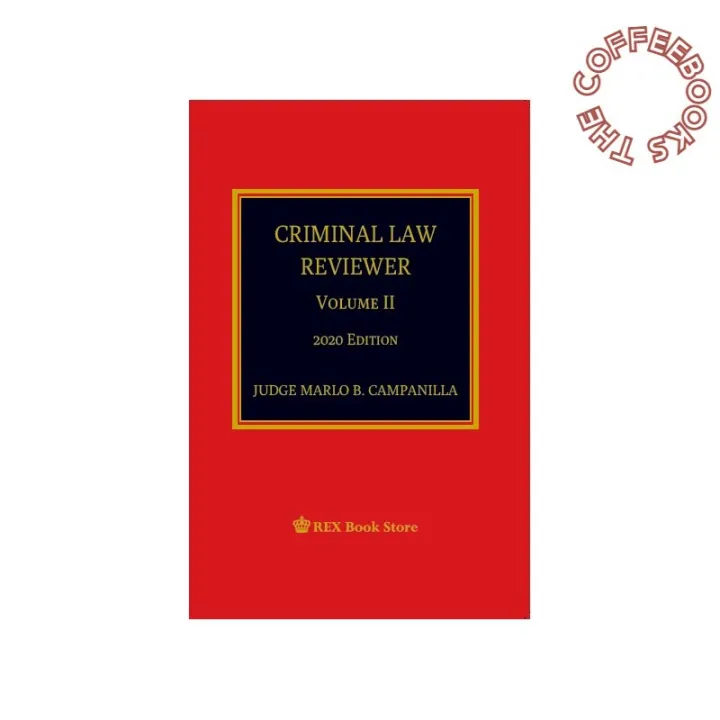 Criminal law reviewer Vol.II by Judge Campanilla | Lazada PH