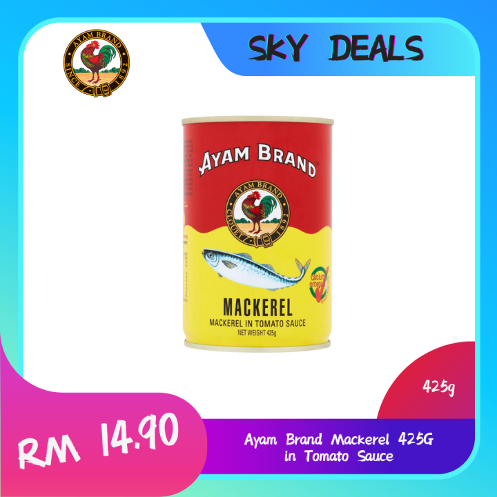 [Expired between 812 months] Ayam Brand Mackerel in Tomato Sauce
