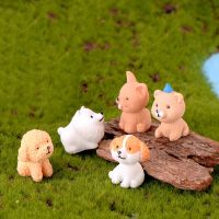 Plus Idea 12Pcs Dog Figurine Adorable Vivid Appearance Resin Micro Landscape Funny Dog Statue for Desktop